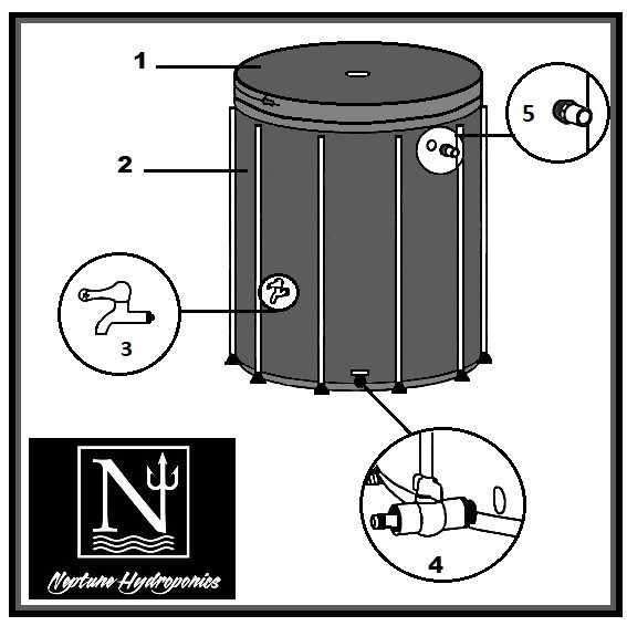 Cuve à eau souple de 100 litres