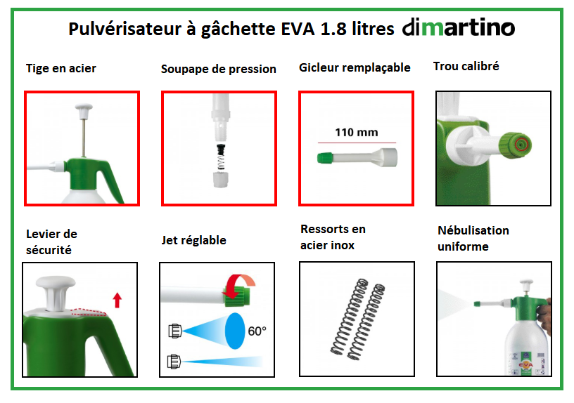 Pulvérisateur à gâchette Dimartino 1.8 litres