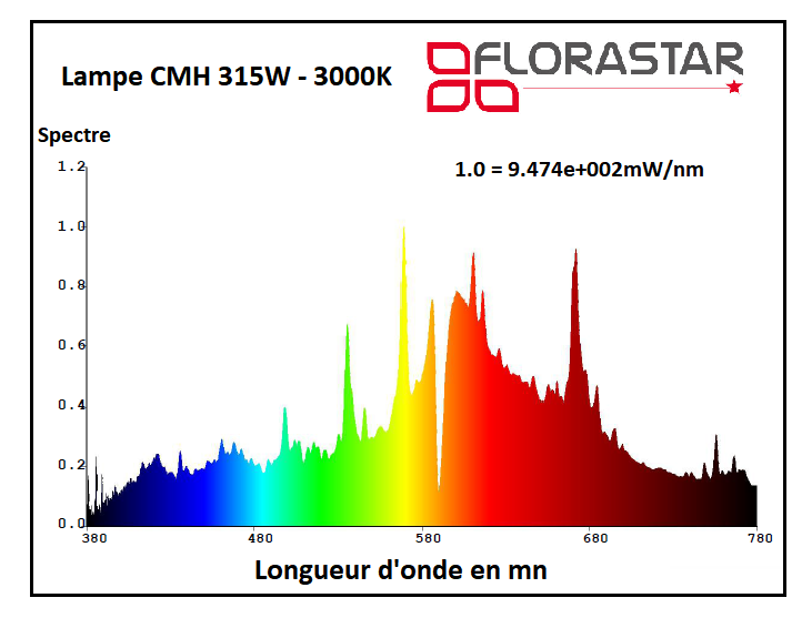 Lampe CMH 315W Florastar pro line 3000K