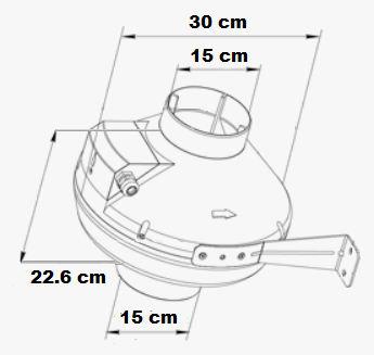 Extracteur de gaine rond 150mm avec contrôleur climatique