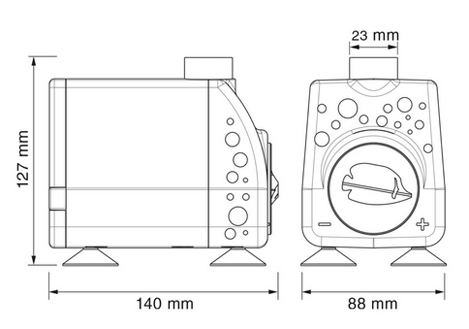 Dimensions de la pompe à eau Newjet 3500 litres/heures