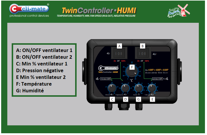 Twin Controller humidité - Cli-Mate