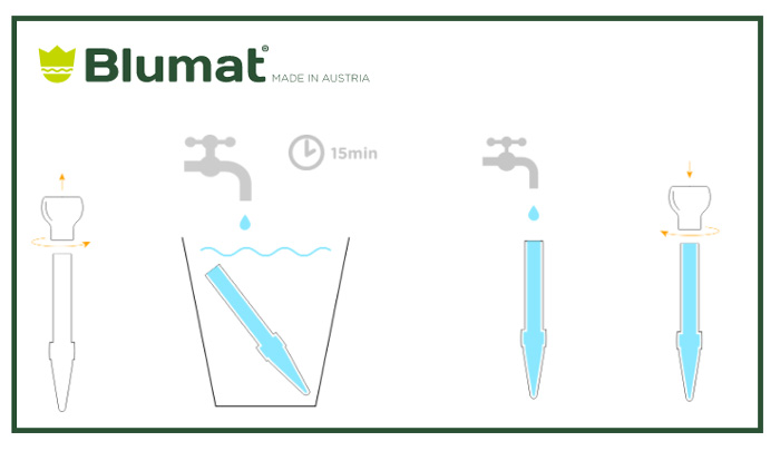 Procédure de remplissage de la sonde Blumat