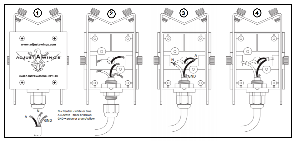 Instruction de câblage de la douille E40 pour réflecteur Adjust-A-Wings