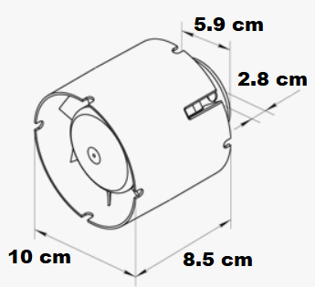 Extracteur d'air 107m3/h Ø 100mm