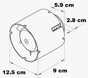 Extracteur de gaine de diamètre 125 mm mono vitesse
