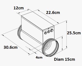 Silencieux de ventilation pour connexion 150 mm - Hydrozone