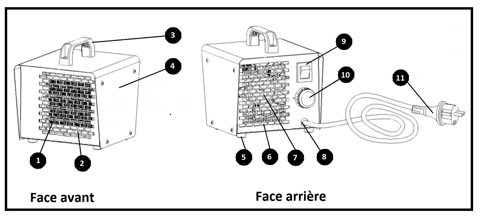 Chauffage D'espace 1300W Chauffage électrique PTC En Céramique Pour La  Maison