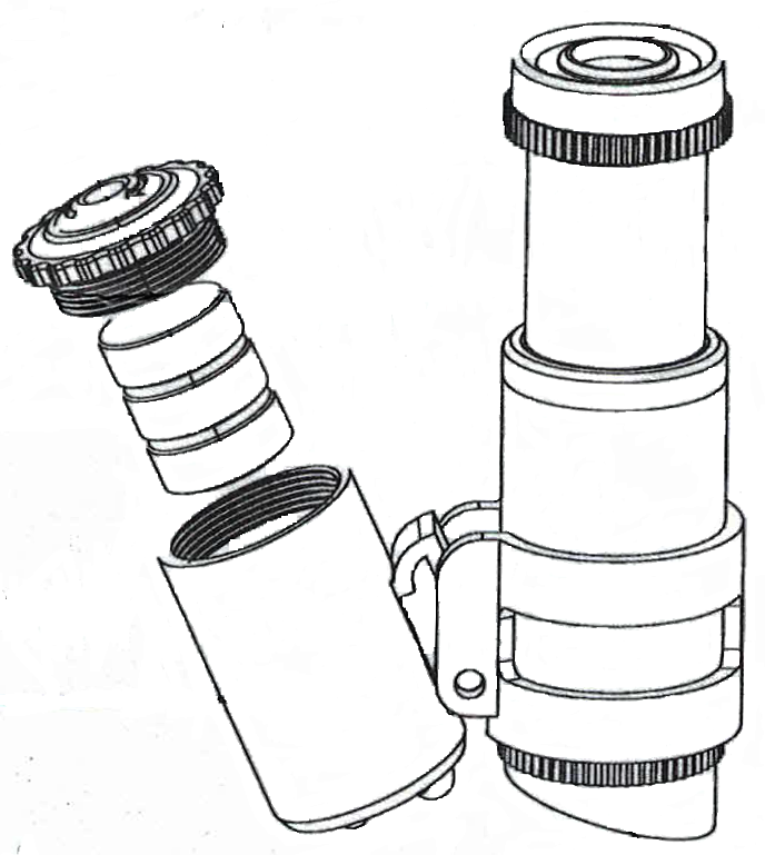 microscope à leds avec zoom x 45