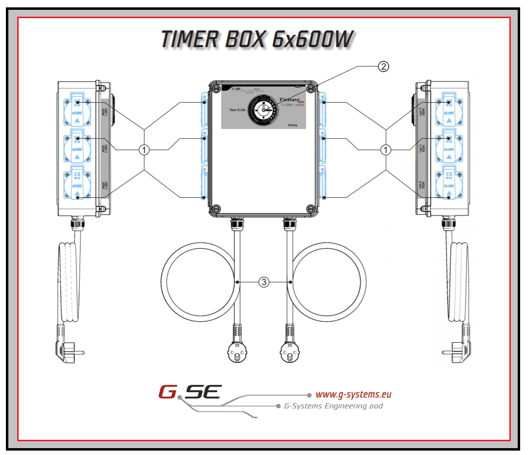 Minuterie d'éclairage G-Systems - pour 6 ampoules max 600W