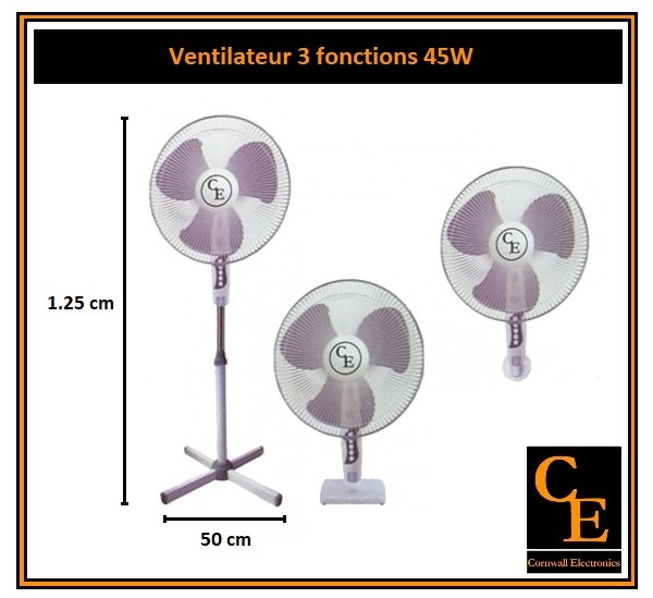 Ventilateur domestique sur pied Cornwall Electronics