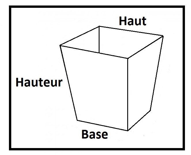 Pot de jardin en plastique rigide de 18 litres