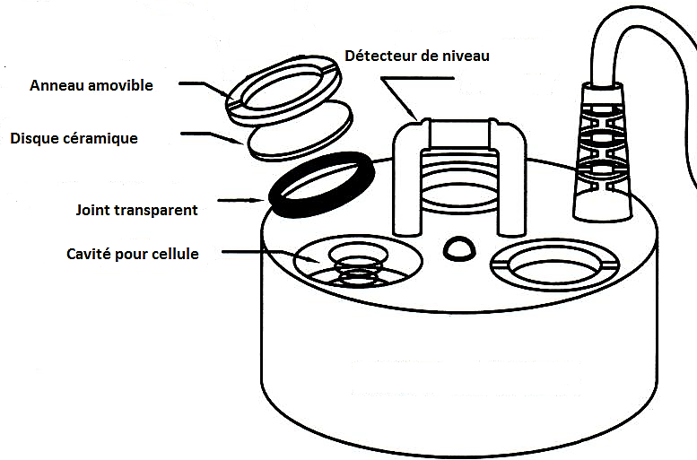 Coupe du brumisateur 3 cellules